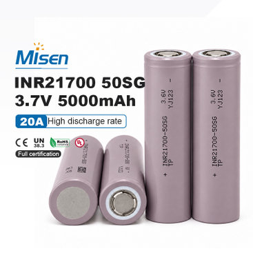 Misen INR21700-50SG 21700 50SG 3.6V 5000mAh 20A Rechargeable Lithium-Ion Battery Cell
