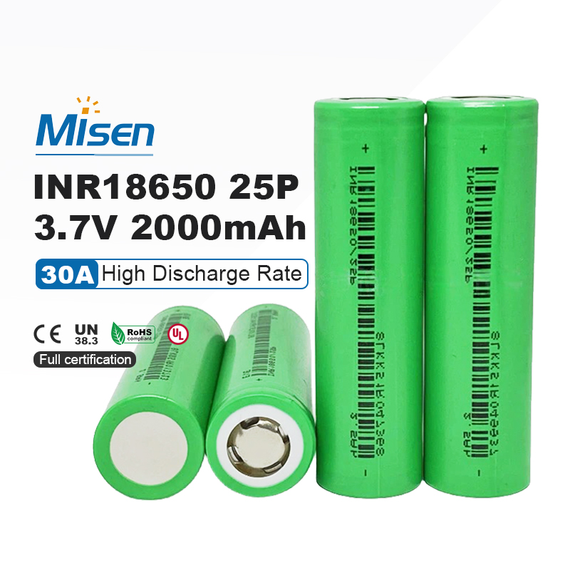 EVE INR18650 25P 3.6V 2500mAh 30A Continuous Discharge Rechargeable Lithium-Ion Battery Cell