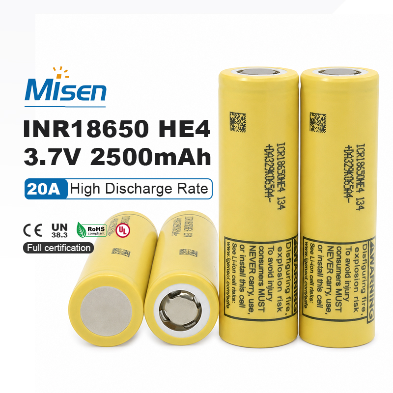 LG Chem 18650 HE4 3.6V 2500mAh 20A Rechargeable Lithium-Ion Battery Cell