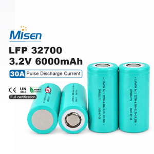 Misenpower 32700 3.2V 6000mAh 18A Continuous 30A Pulse Rechargeable LiFePO4 Battery Cell