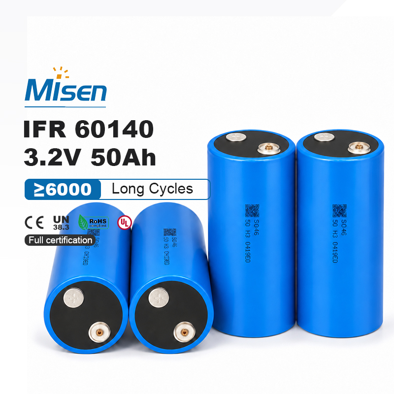 Misenpower Supplied 60140-50Ah 3.2V 50Ah Cylindrical LiFePO4 Battery Cell