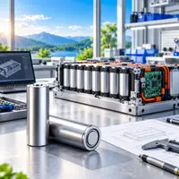 Custom cylindrical battery pack with battery management system for OEM applications