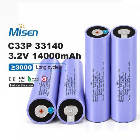 EVE C33P-V4.1 Cylindrical 14Ah 5C Continuous Discharge Rechargeable LiFePO4 Battery Cell