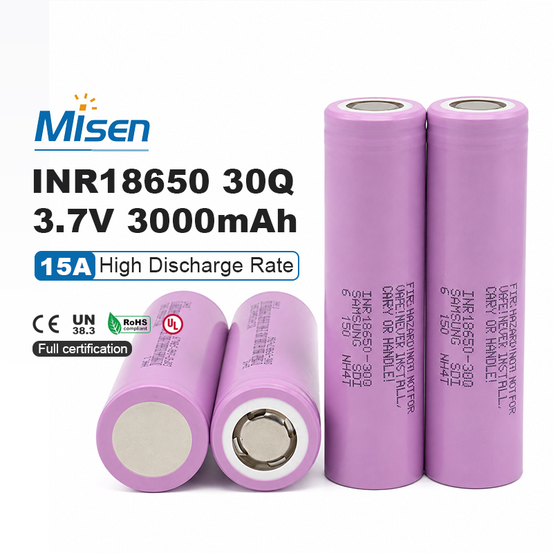 Samsung SDI INR18650-30Q 3.6V 3000mAh 15A Rechargeable Lithium-Ion Battery Cell