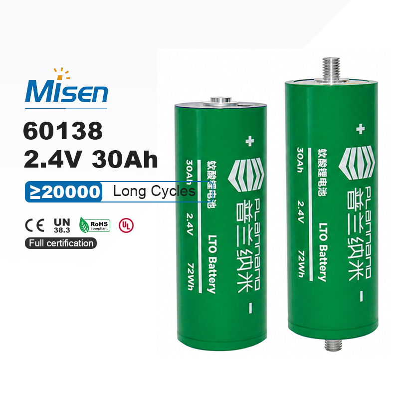 PLITR60138CSTA 60138 2.4V 30Ah 240A High-Rate Lithium Titanate LTO Battery Cell