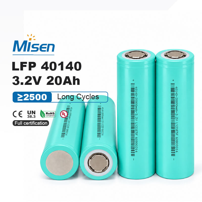 Misen LY-40140 40140 3.2V 20Ah 40A Full-Tab LiFePO4 Battery Cell