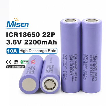 Samsung SDI ICR18650-22P 3.62V 2200mAh 10A Rechargeable NMC Lithium-Ion Battery Cell
