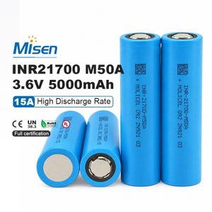 Molicel INR-21700-M50A 21700 3.6V 5000mAh 15A Continuous Discharge Rechargeable Lithium-Ion Battery Cell