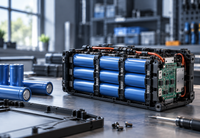  Custom lithium-ion battery pack assembled with cylindrical 18650 cells 