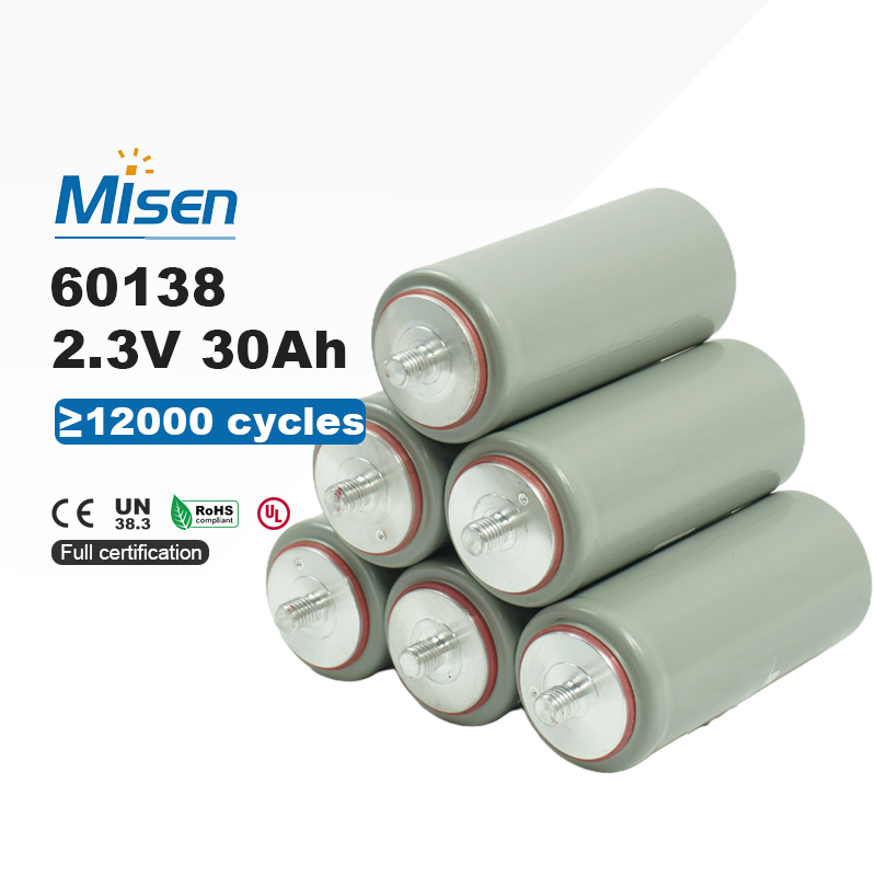 Misenpower CGC60138EA 60138 2.45V 30Ah 300A Continuous High-Power Lithium Titanate LTO Battery Cell