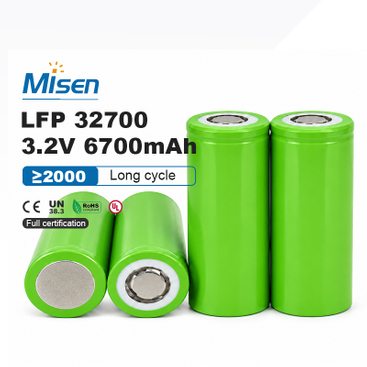 Misen 32700 6700mAh 3.2V 6.7Ah 20.1A Rechargeable LiFePO4 Cylindrical Battery Cell