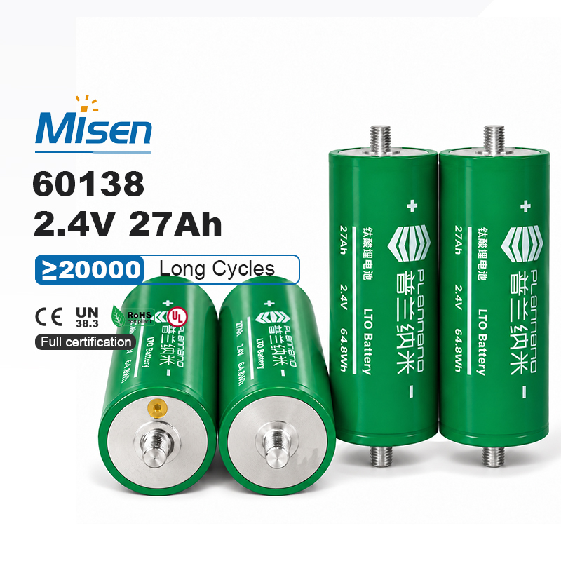 PLITR60138MSTA 60138 2.4V 27Ah 135A High-Rate Lithium Titanate LTO Battery Cell