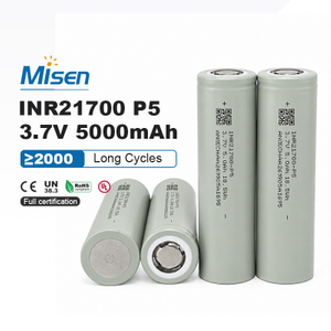 Misen INR21700-5000 21700 3.6V 5000mAh 50A High-Drain Rechargeable Lithium-Ion Battery Cell