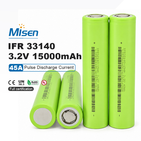 Misenpower IFR32140 3.2V 15000mAh 45A Continuous Discharge Rechargeable LiFePO4 Battery Cell