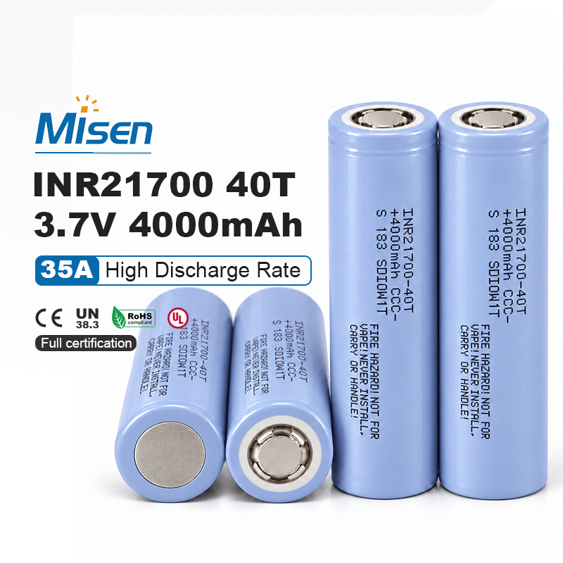 Samsung SDI INR21700-40T 3.6V 4000mAh 35A Rechargeable Lithium-Ion Battery Cell
