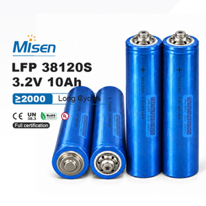 Misen 38120S 3.2V 10Ah 30A Continuous Rechargeable LiFePO4 Cylindrical Battery Cell